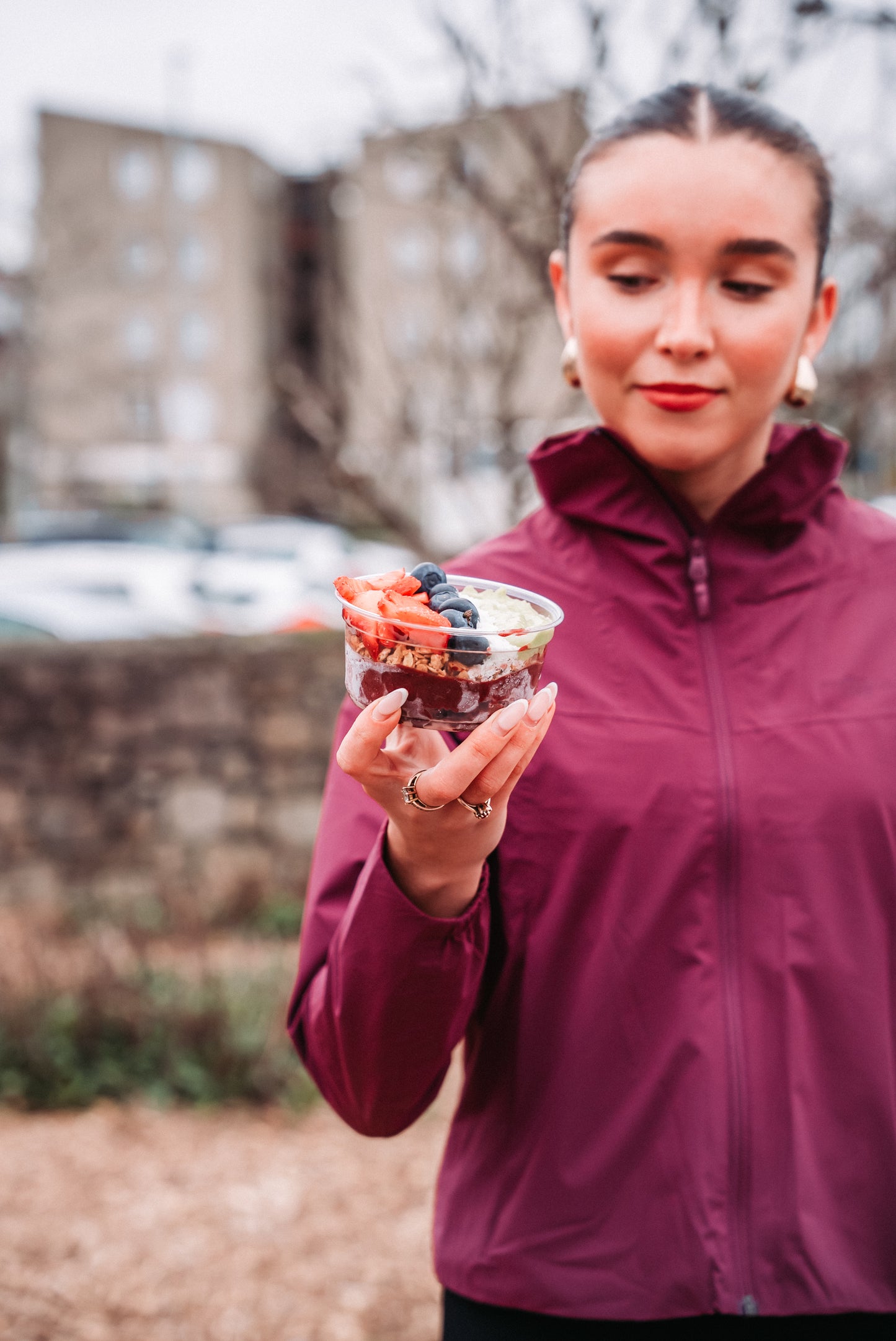 Lightweight Women's Windbreaker Jacket – Plum Purple