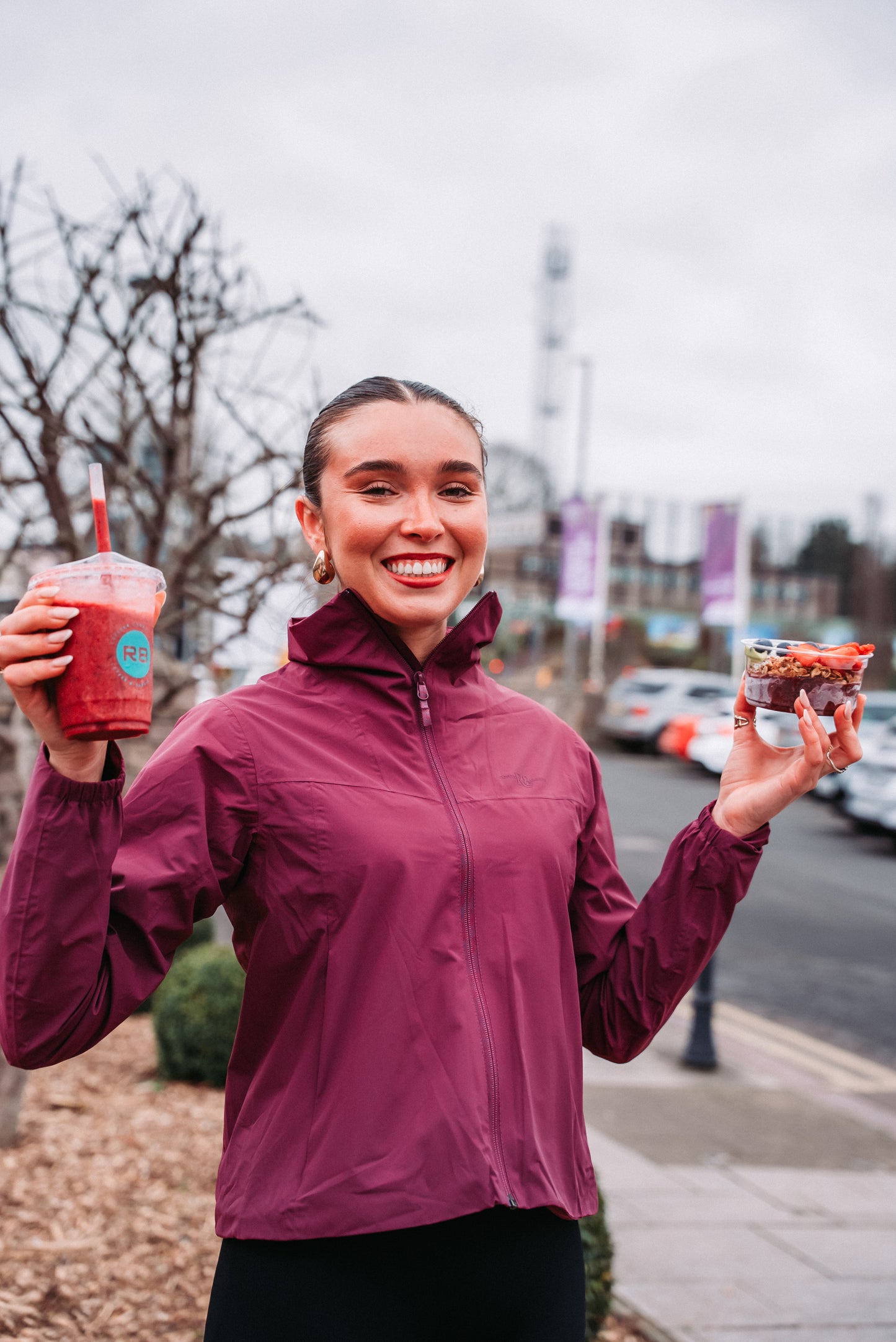 Lightweight Women's Windbreaker Jacket – Plum Purple