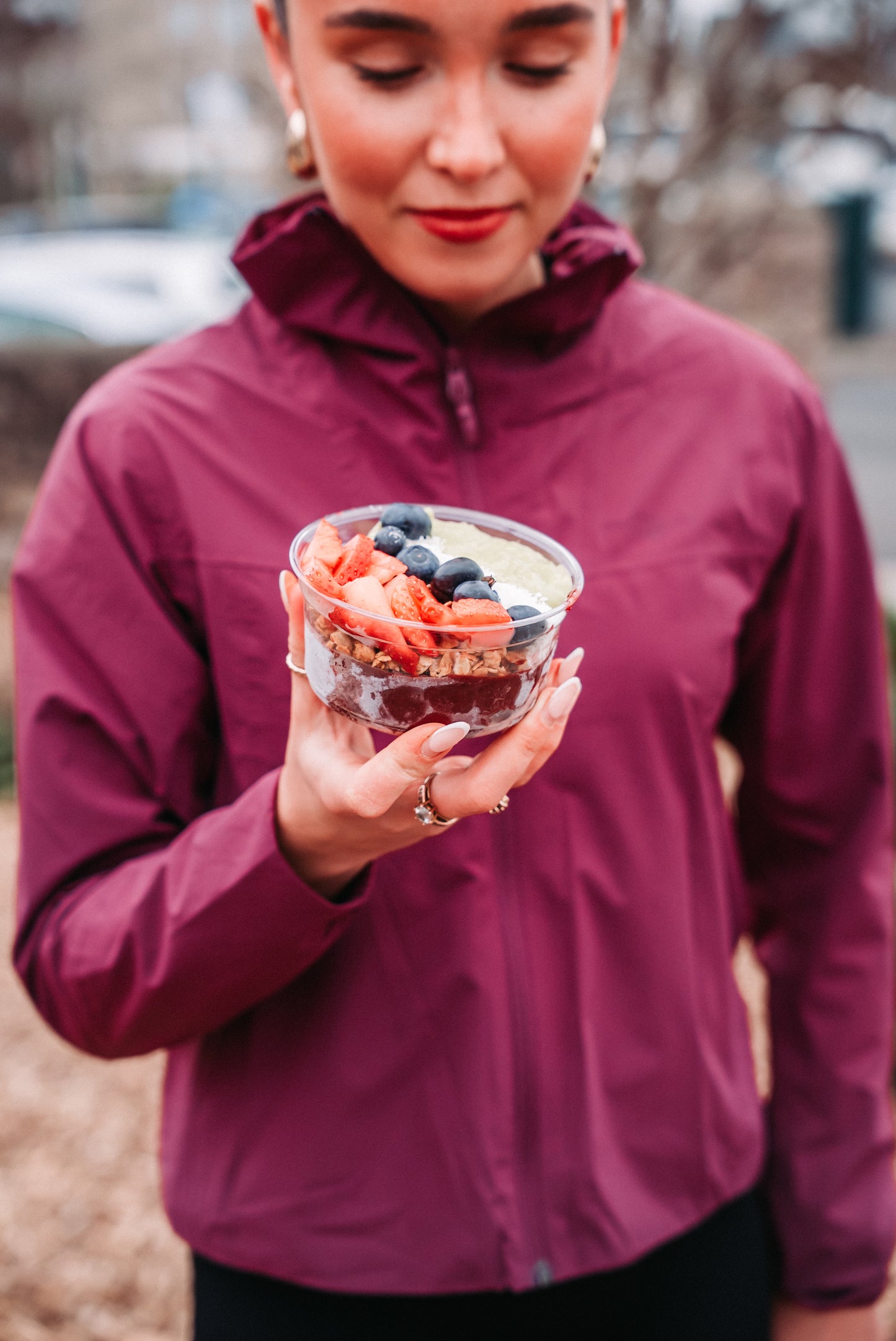 Lightweight Women's Windbreaker Jacket – Plum Purple